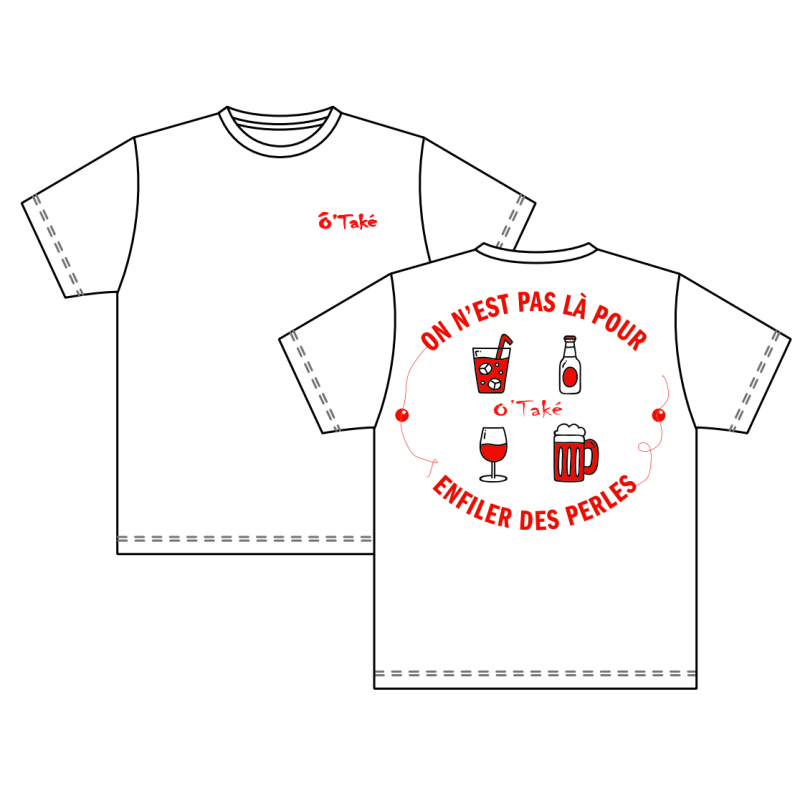 T-SHIRT "PAS LA POUR ENFILER DES PERLES"