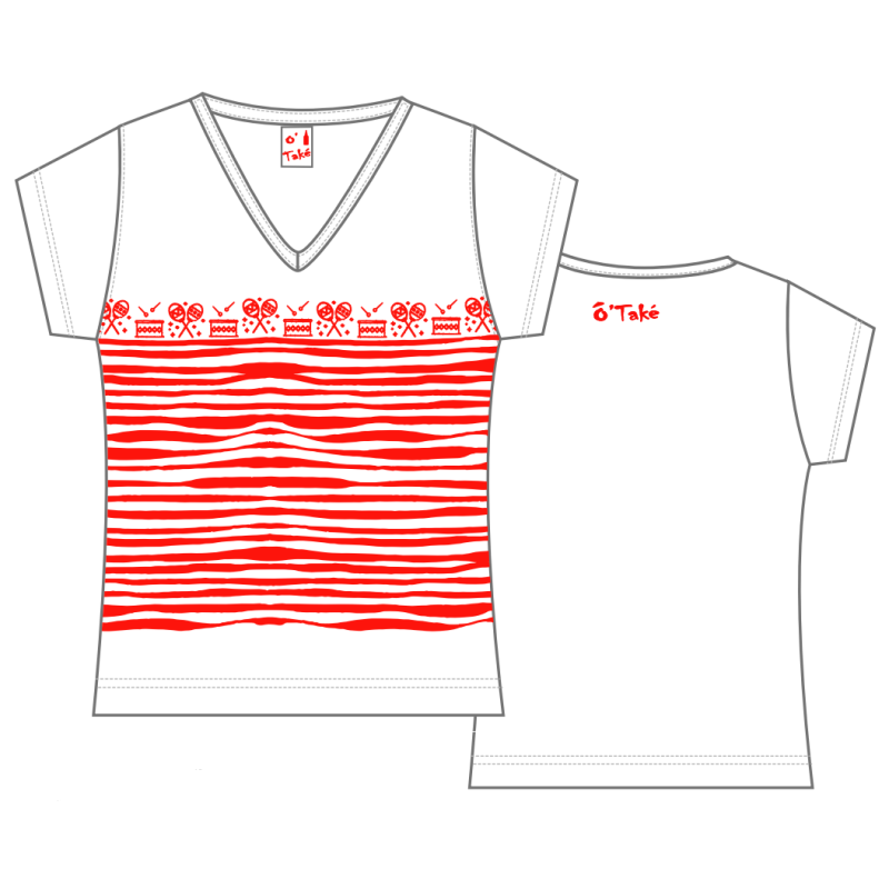 T-SHIRT "RAYÉ VAGUES"