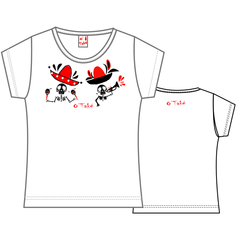 T-SHIRT FEMME SQUELETTES