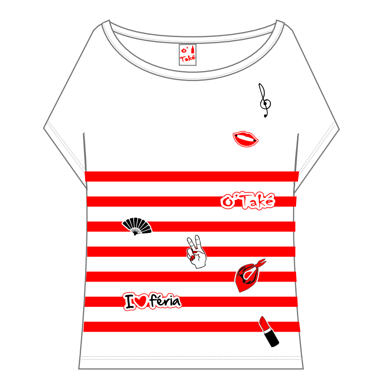 T-SHIRT FEMME KIMONO RAYÉ PATCH