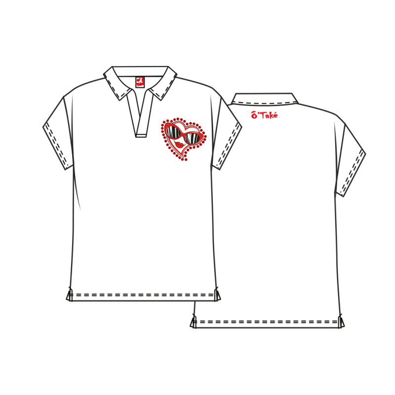 POLO FEMME CŒUR LUNETTE