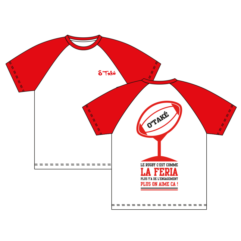 T-SHIRT HOMME BICO BALLON RUGBY